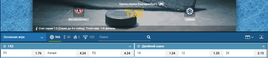 Автомобилист – Сибирь. Прогноз матча первого раунда плей-офф КХЛ