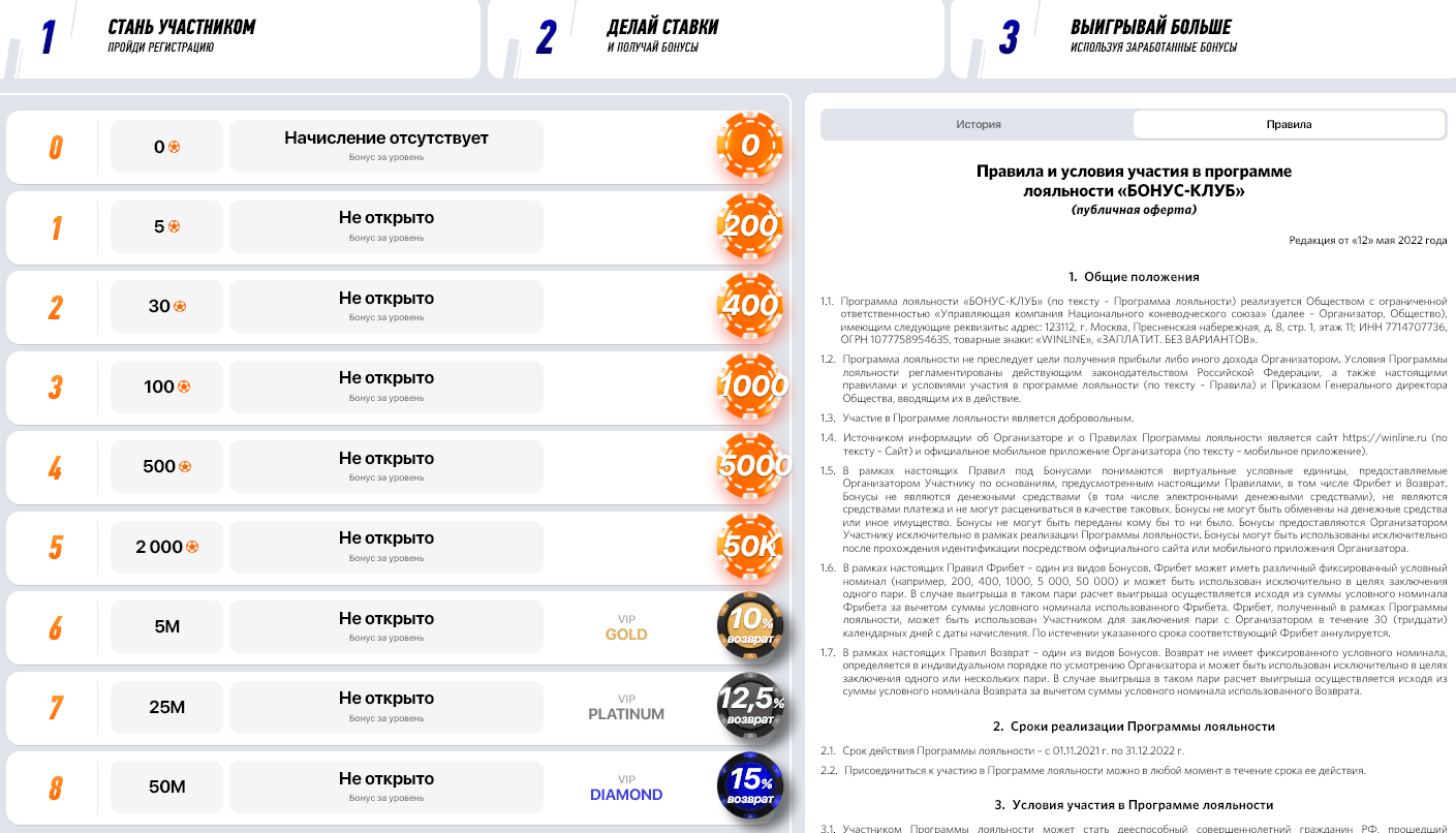 Winline 1000 рублей за установку приложения